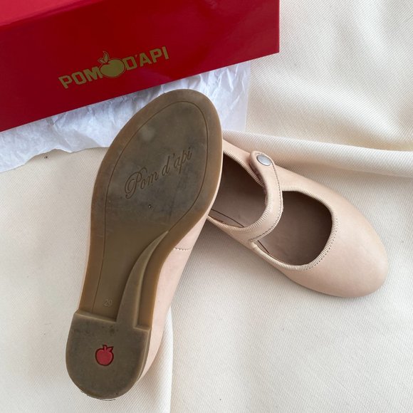 Pom d'Api "Daisy Baby" beige ballet flats, size 29. Fits like a US kids size 12. - Picture 4 of 9